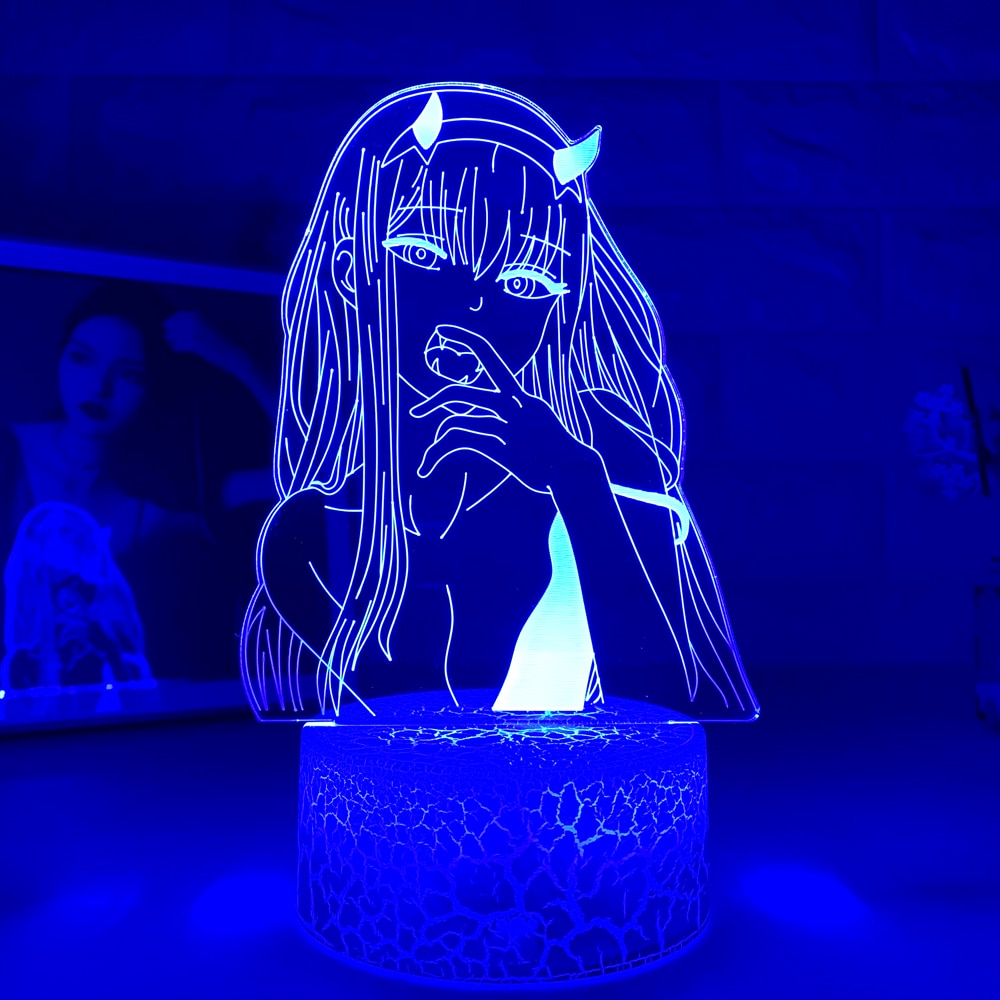 Newest Anime Zero Two 3d Lamp Figure Nightlight Kids Child Girls Manga Gift Night Light Lamp Darling In The Franxx Dropshipping