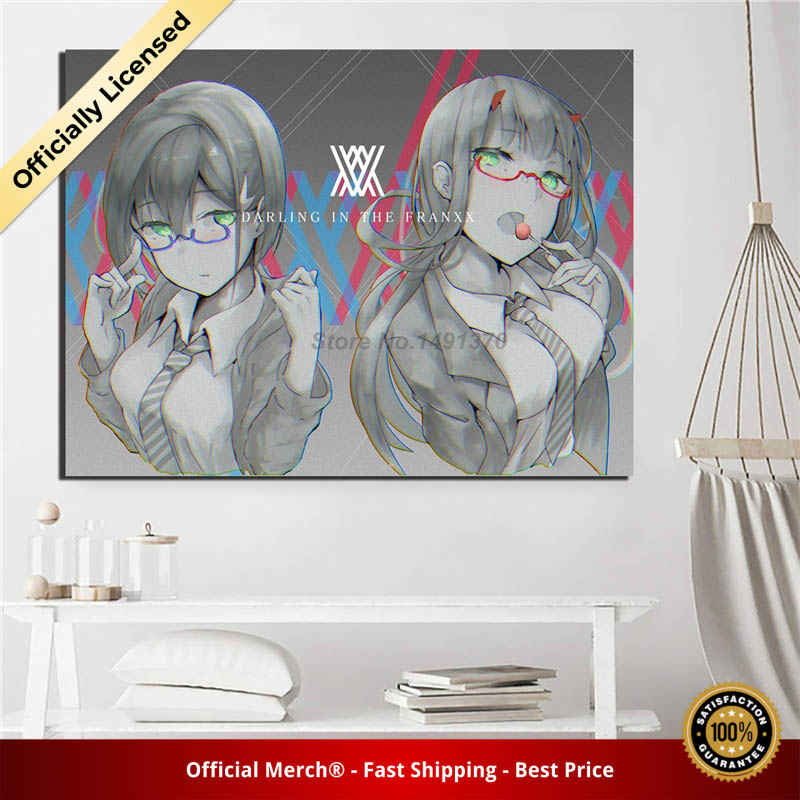Darlings In The Franxx - Sexy Anime Art Canvas Black & White Poster Zero  Two Inspired | Darling In The Franxx Merch