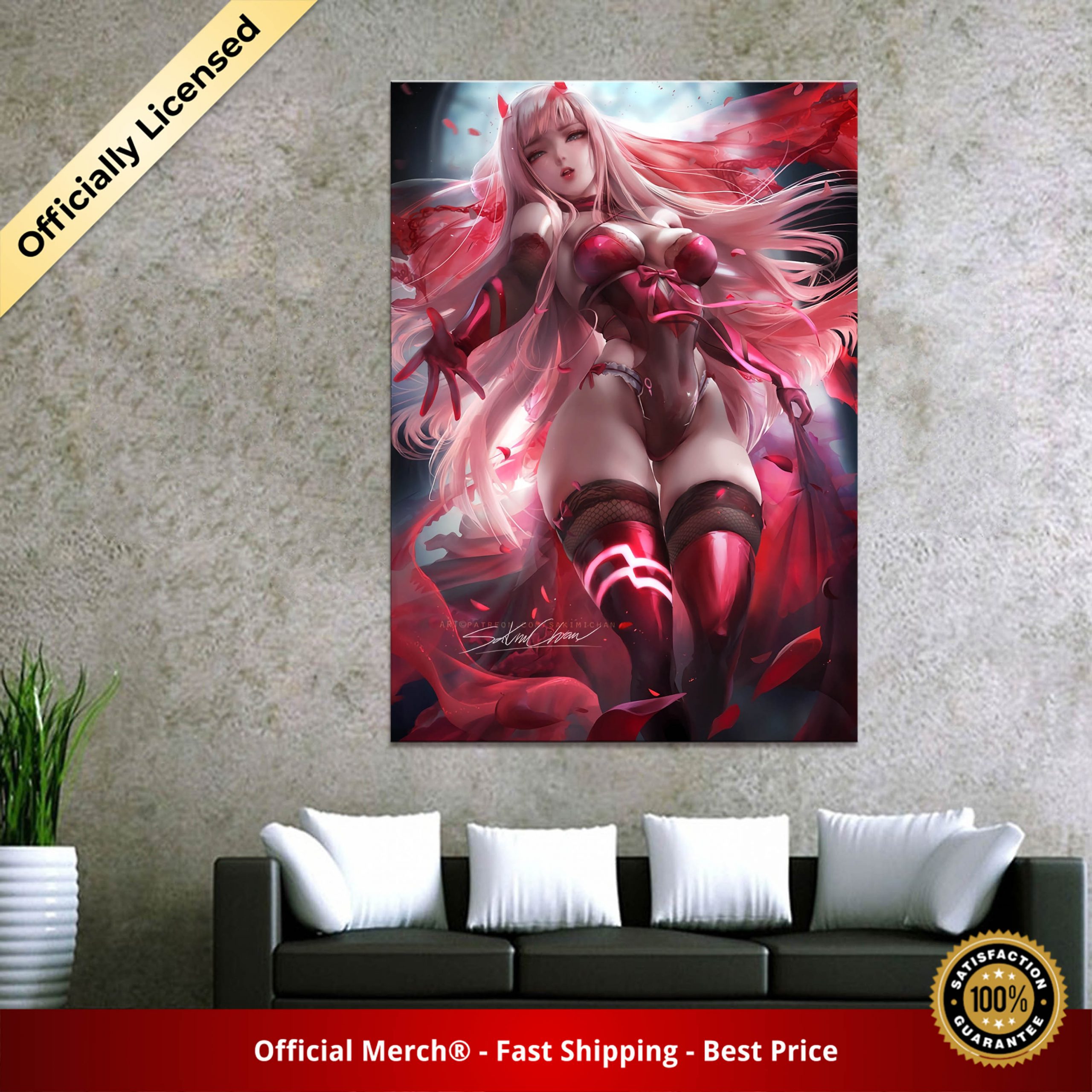 DARLING In The FRANXX Poster - 02 Zero Two inspired Poster 3D Sexy Zero Two