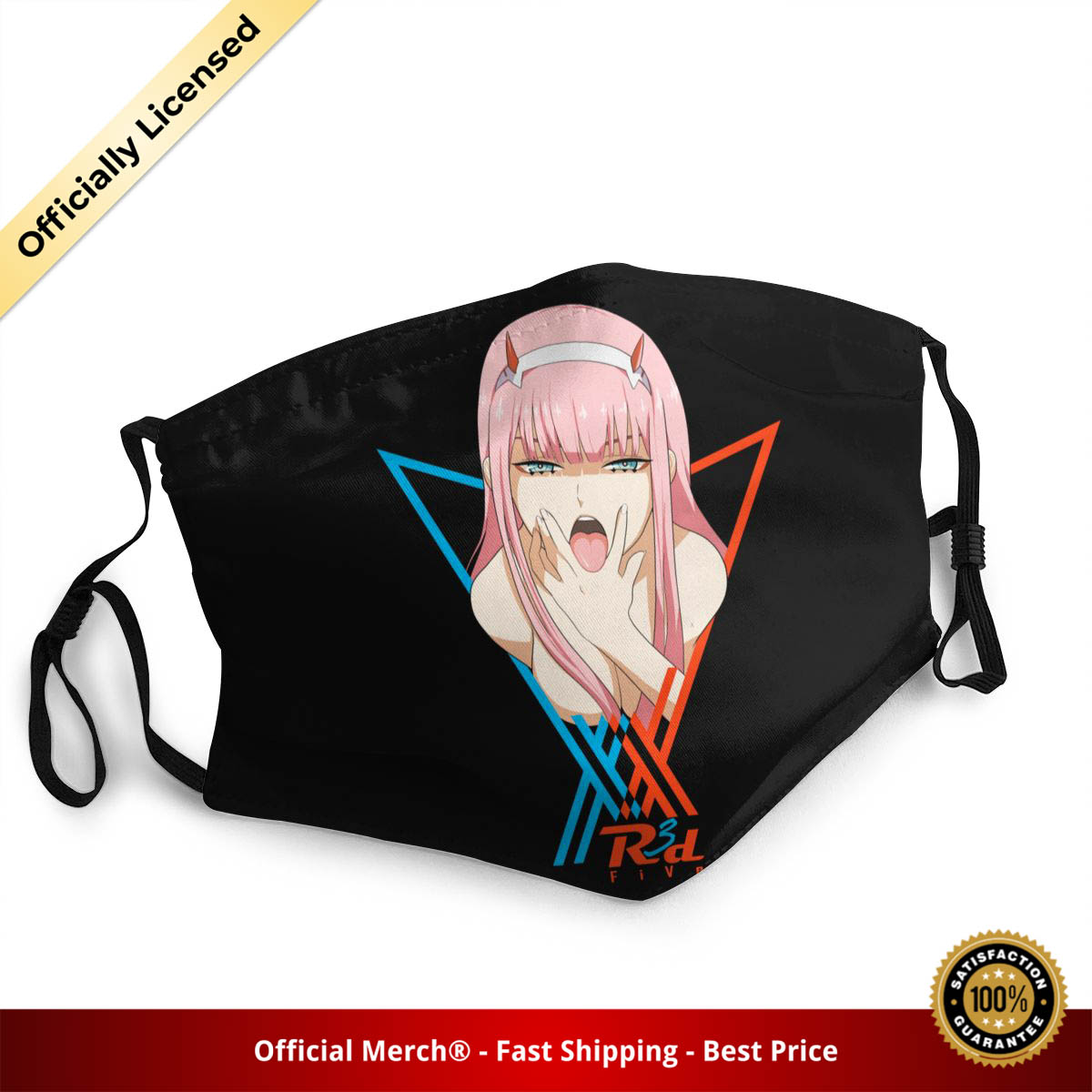 Darling In The Franxx Face Mask - Sexy Anime Girl Zero Two Ahegao Face Face Mask