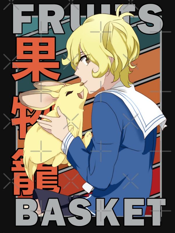 Fruits Basket Hoodies – Momiji Sohma Fruits Basket Furutsu Basuketto Retro Colour Stripe Anime Manga Design Pullover Hoodie RB0909