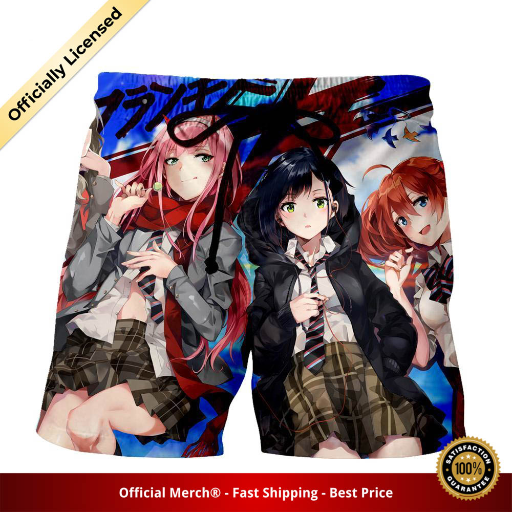 Darling in the Franxx Shorts Zero Two, Ichigo and Pilots 3D All Over Print