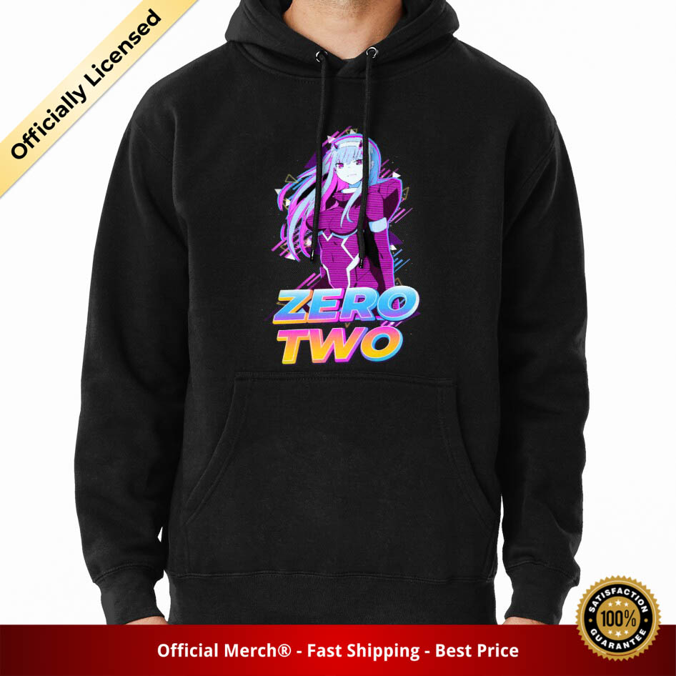 Darling In The Franxx Hoodie -  Zero Two Retro Aesthetic Pullover Hoodie - Designed By theStorr RB1801
