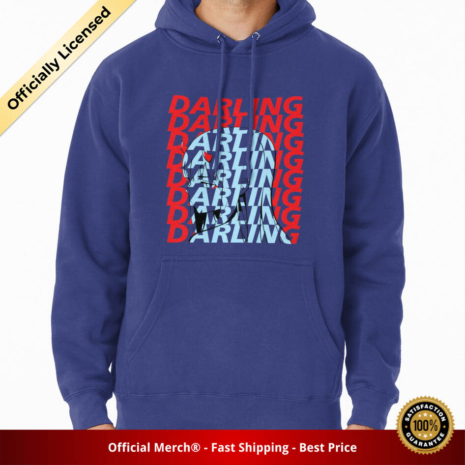 Darling In The Franxx Hoodie - Zero Two Darling Repeating Bright Ver. Pullover Hoodie - Designed By tigerrobot RB1801