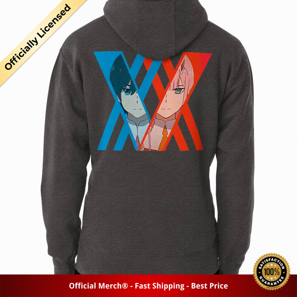 Darling In The Franxx Hoodie - Hiro & 02 logo Pullover Hoodie - Designed By Jotarome RB1801