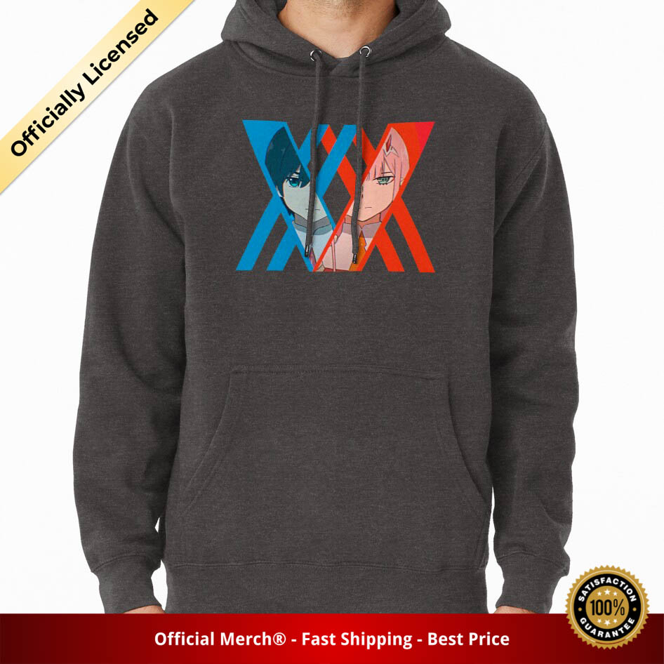 Darling In The Franxx Hoodie - Hiro & 02 logo Pullover Hoodie - Designed By Jotarome RB1801