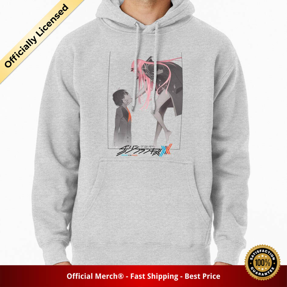 Darling In The Franxx Hoodie -  Hiro and Zero Two logo Pullover Hoodie - Designed By solidmega RB1801