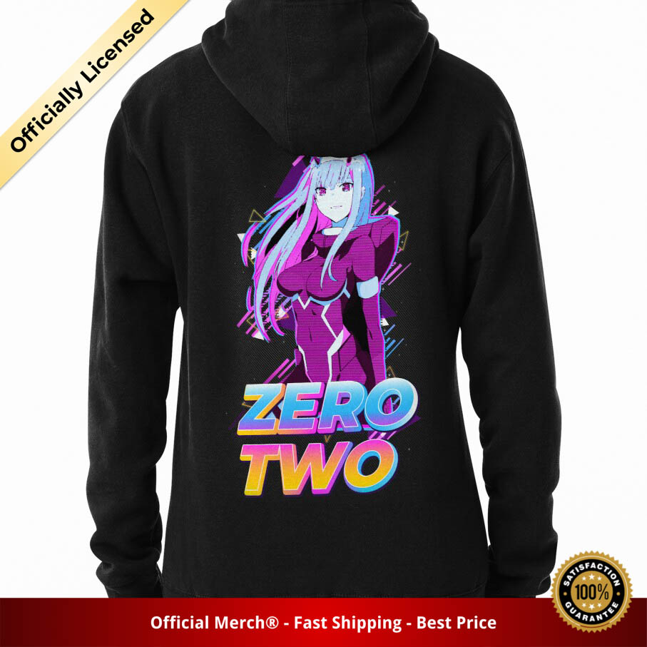 Darling In The Franxx Hoodie -  Zero Two Retro Aesthetic Pullover Hoodie - Designed By theStorr RB1801