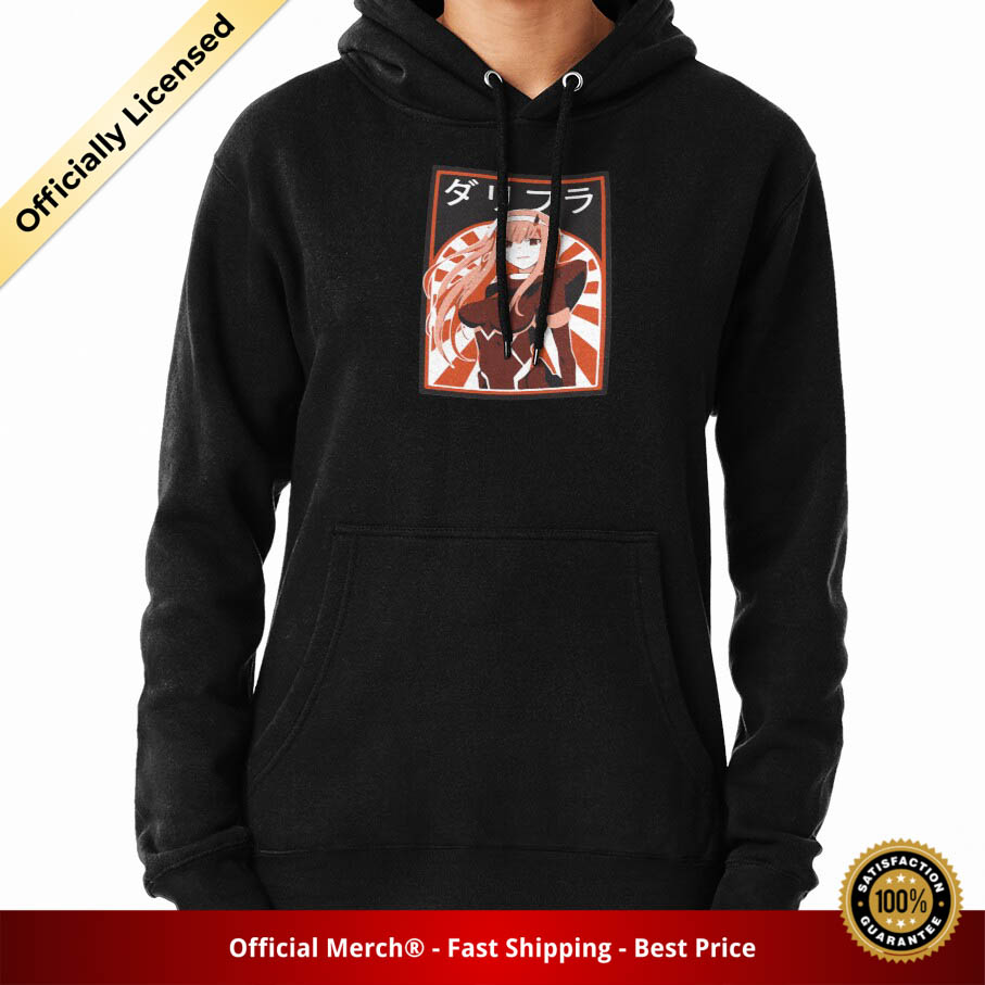 Darling In The Franxx Hoodie -  Zero Two Sticker Poster Hoodie Pullover Hoodie - Designed By PosterFactory RB1801