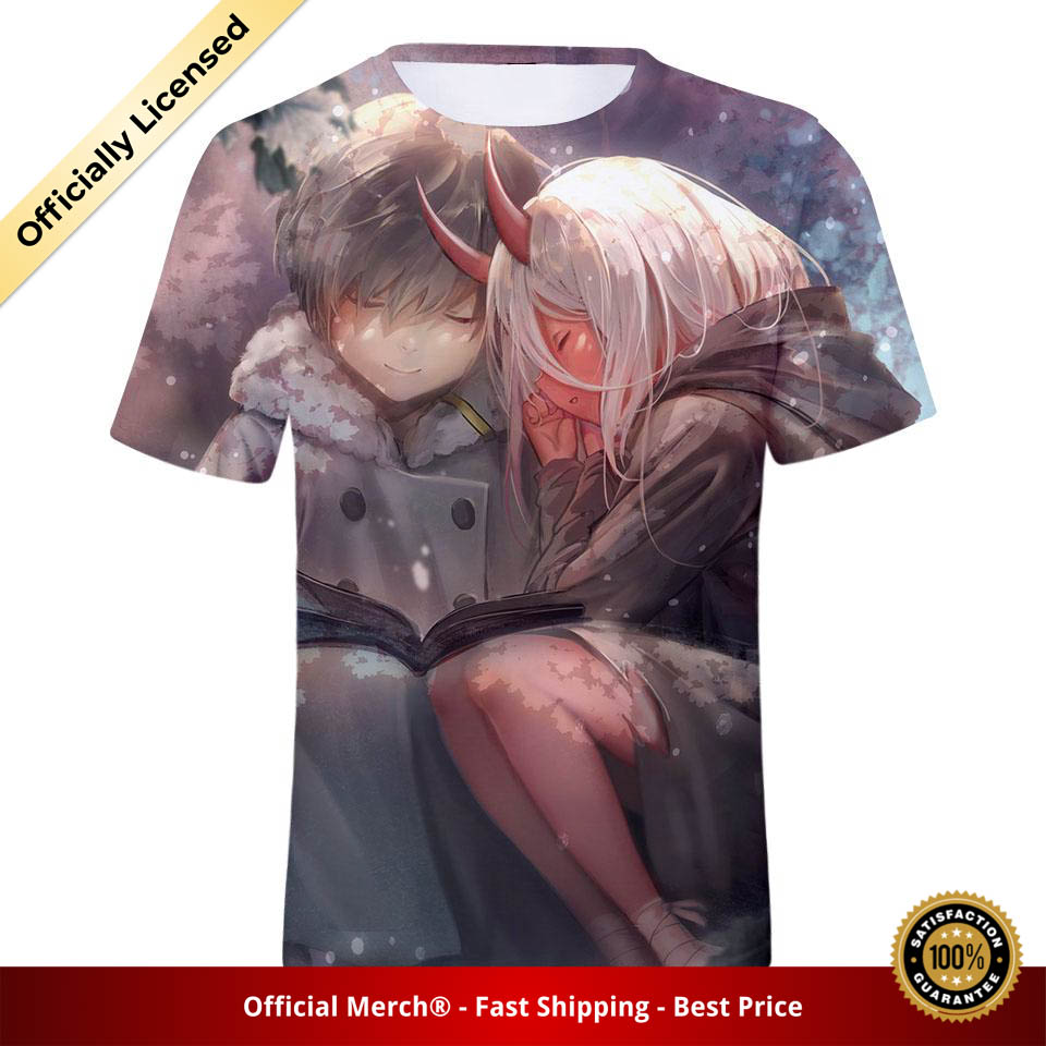 Darling in the Franxx Shirt Hiro & Zero Two Painting 3D All Over Print